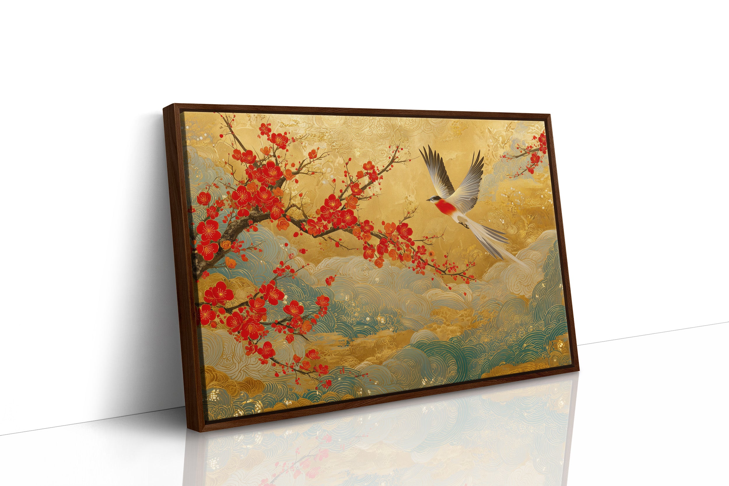 Red Blossoms Chase Morning Light