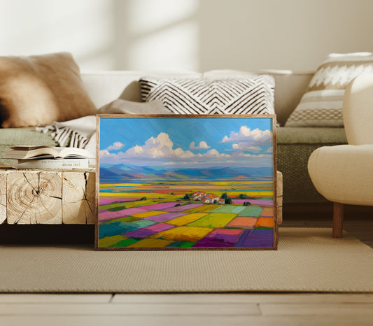 Patchwork Fields Dance In Spring