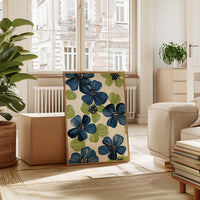 Summer Blossoms Drift In Navy