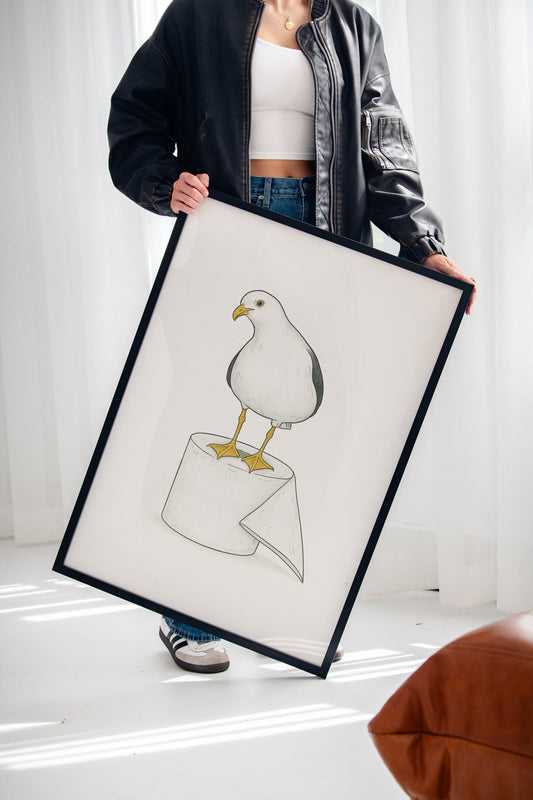 Seagull on a Toilet Roll