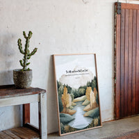 Be Still Autumn River Psalm Print