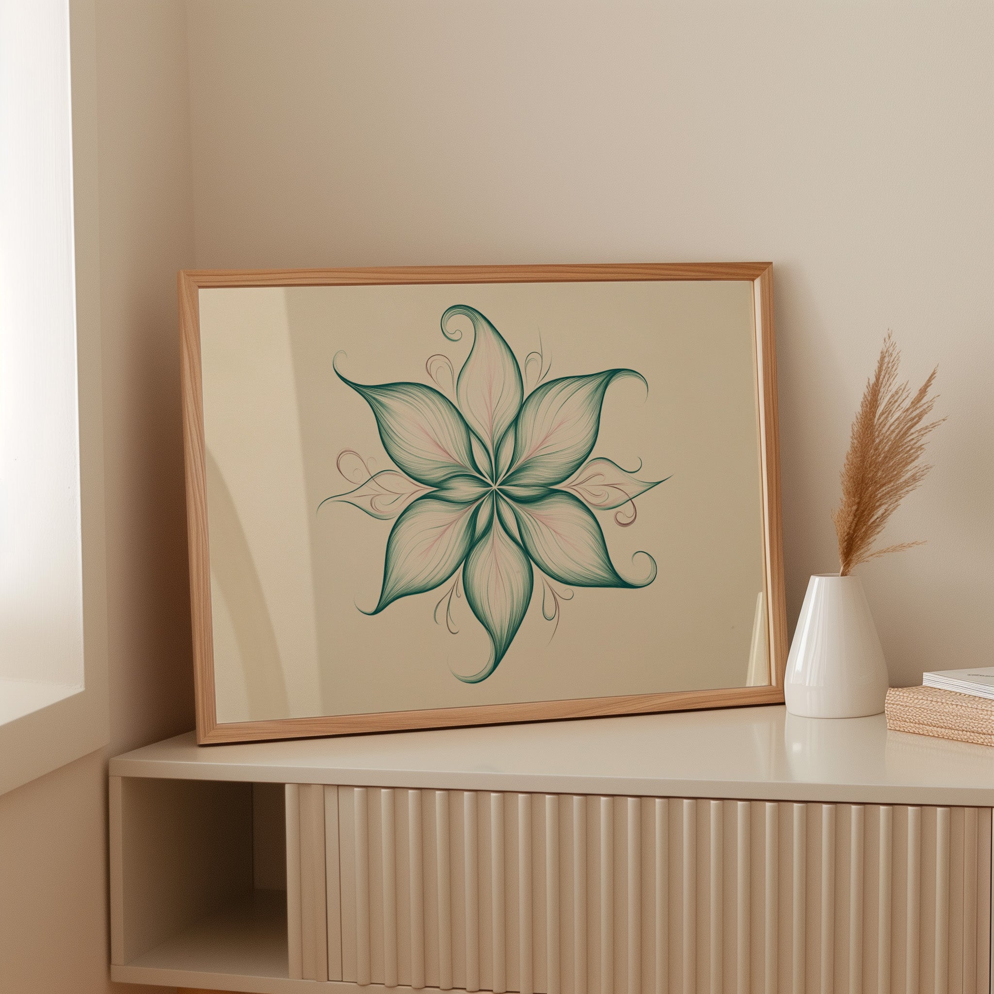 Lotus Lines Draw Morning Light