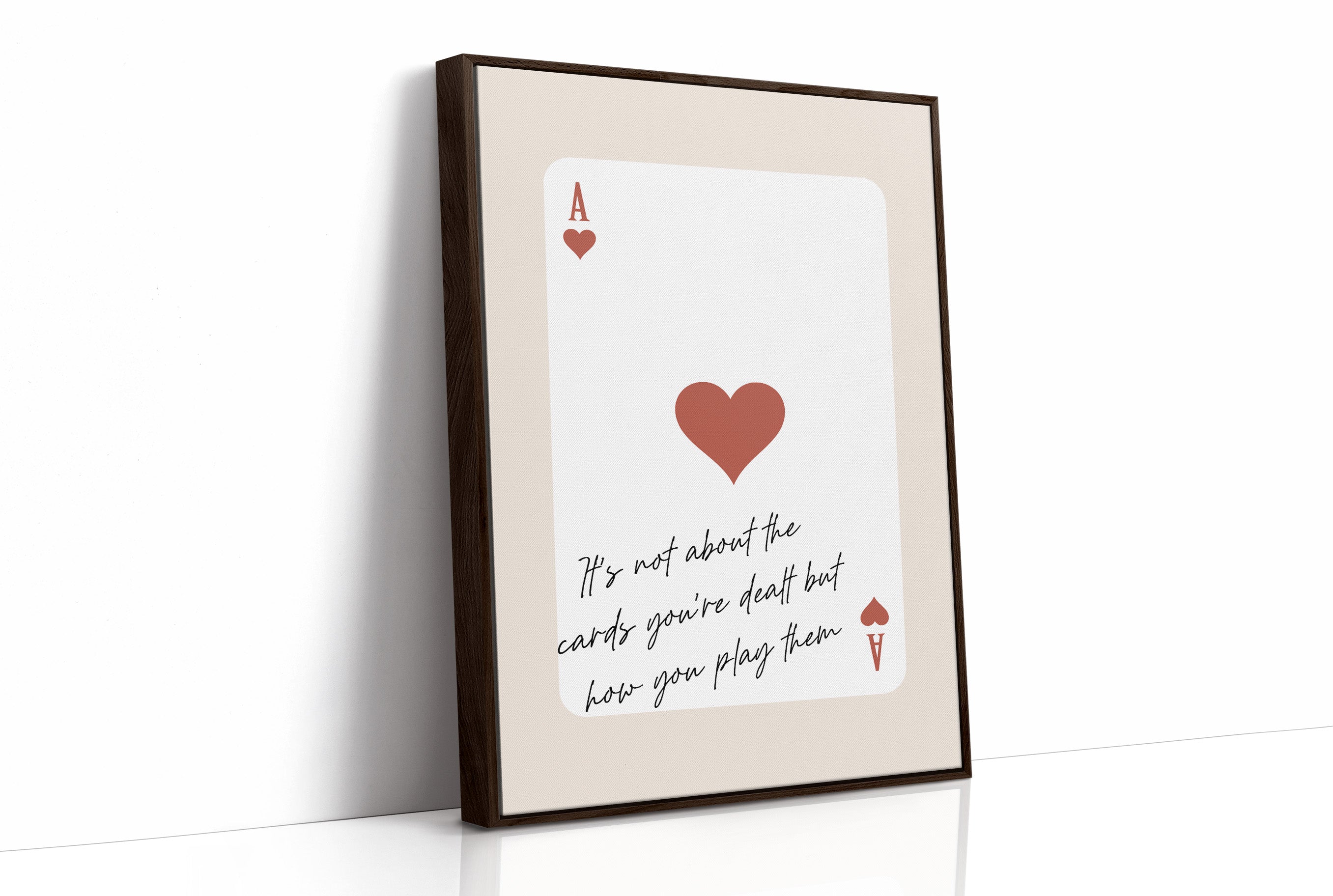 Ace Of Hearts Motivational Card Print