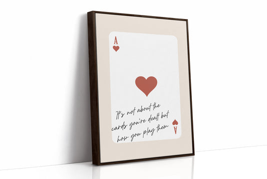 Ace Of Hearts Motivational Card Print