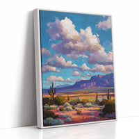 Desert Symphony Under Lavender Clouds