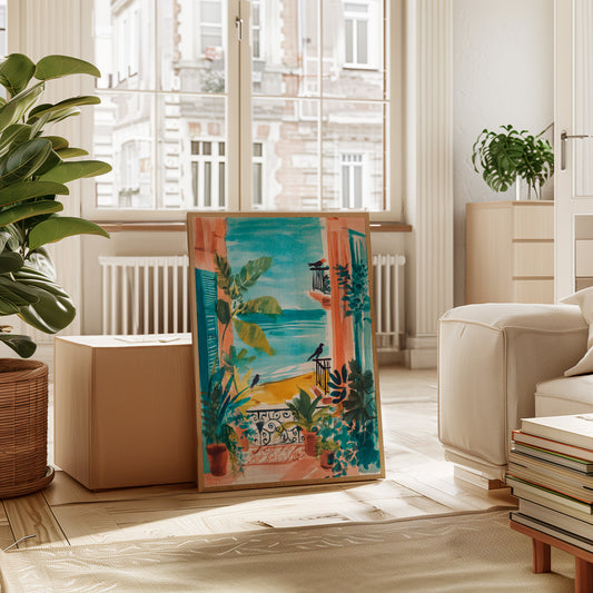 Balcony Echoes of Sunlit Shores