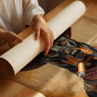 Doberman Marshal with a Steel Gaze