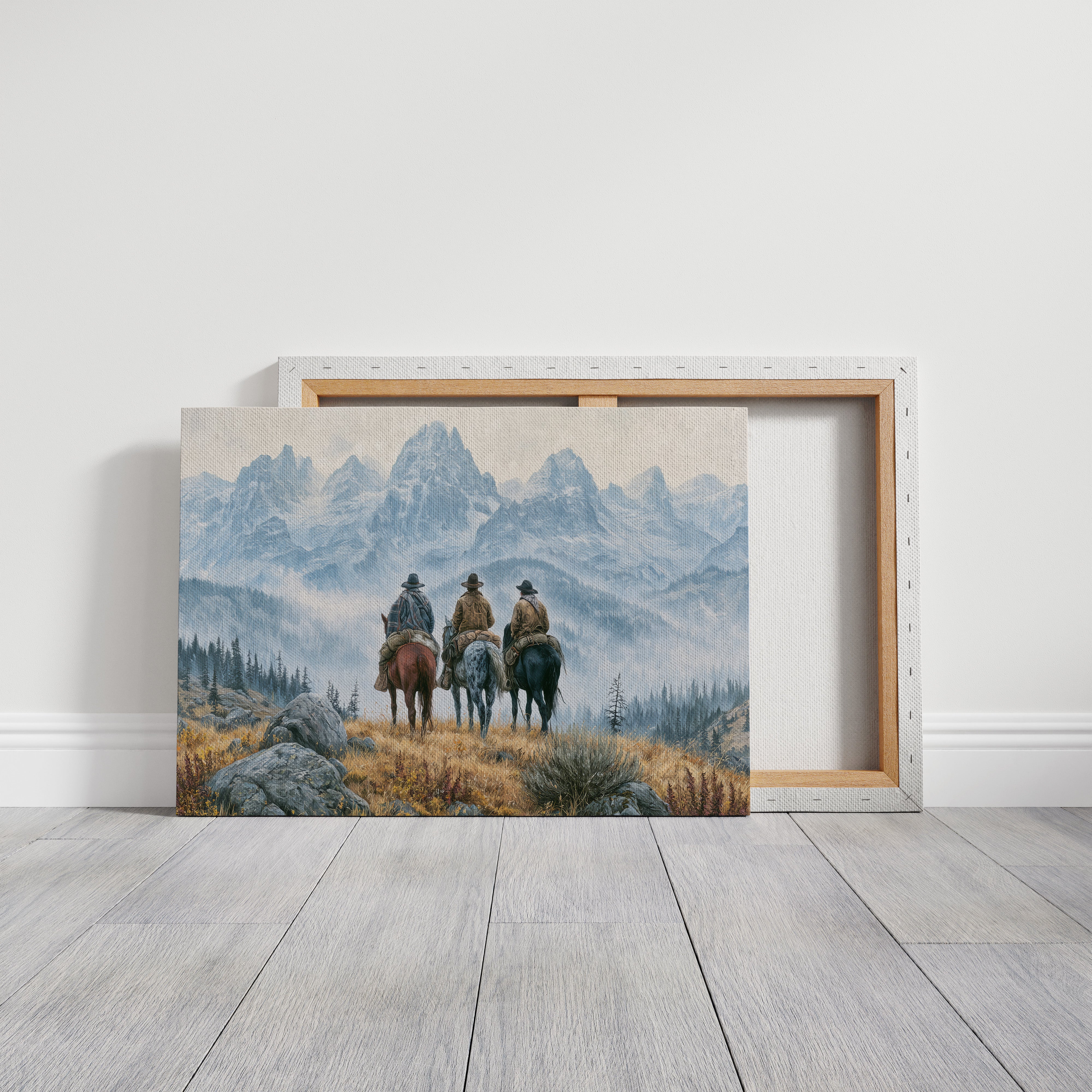 Riders at the Foot of the Tetons