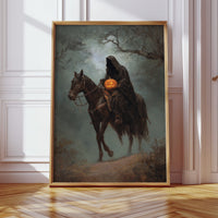 Haunting Rider Halloween Art Print - Gothic Wall Decor - Gallery Canvas image 7
