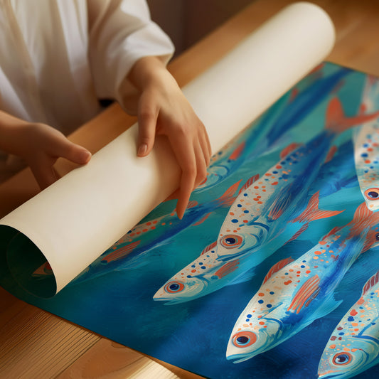 Azure Current Carries Speckled Voyagers