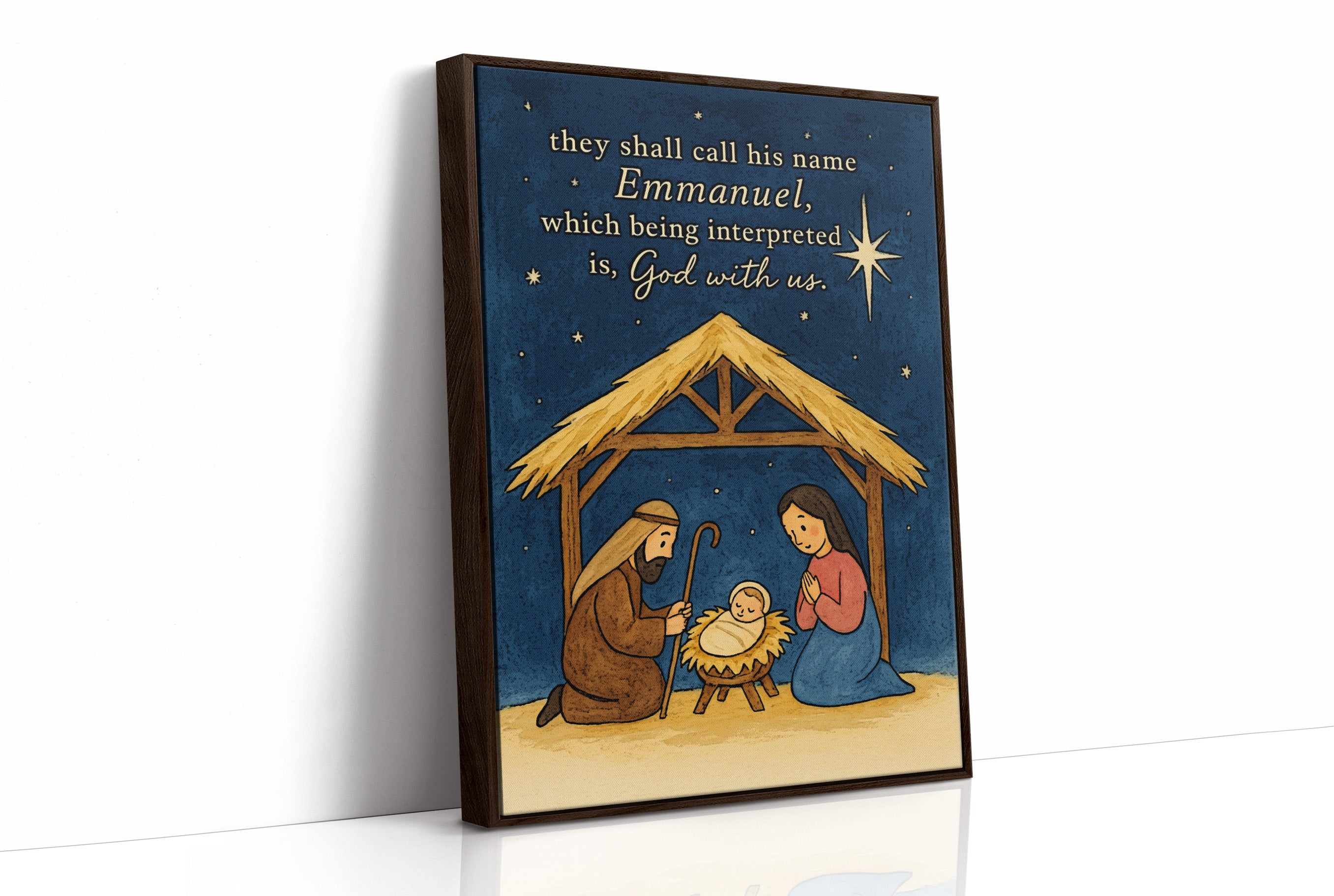 Starlit Manger Under Midnight Blue