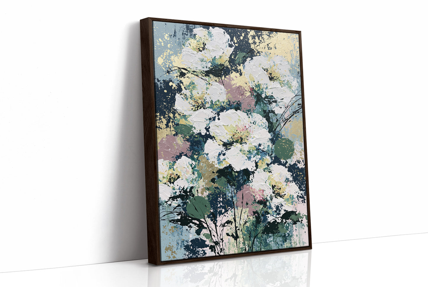 White Peonies in Sage & Slate