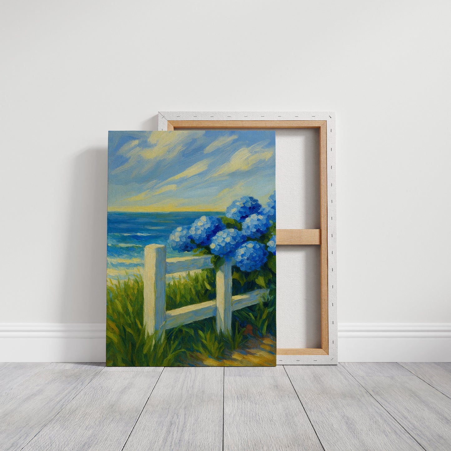 Coastal Blooms Beyond White Fence