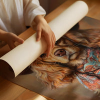 Cocker Spaniel Sheriff in Turquoise and Rust