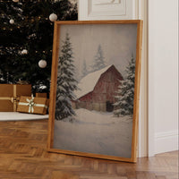 Snow Blankets The Red Barn Peace