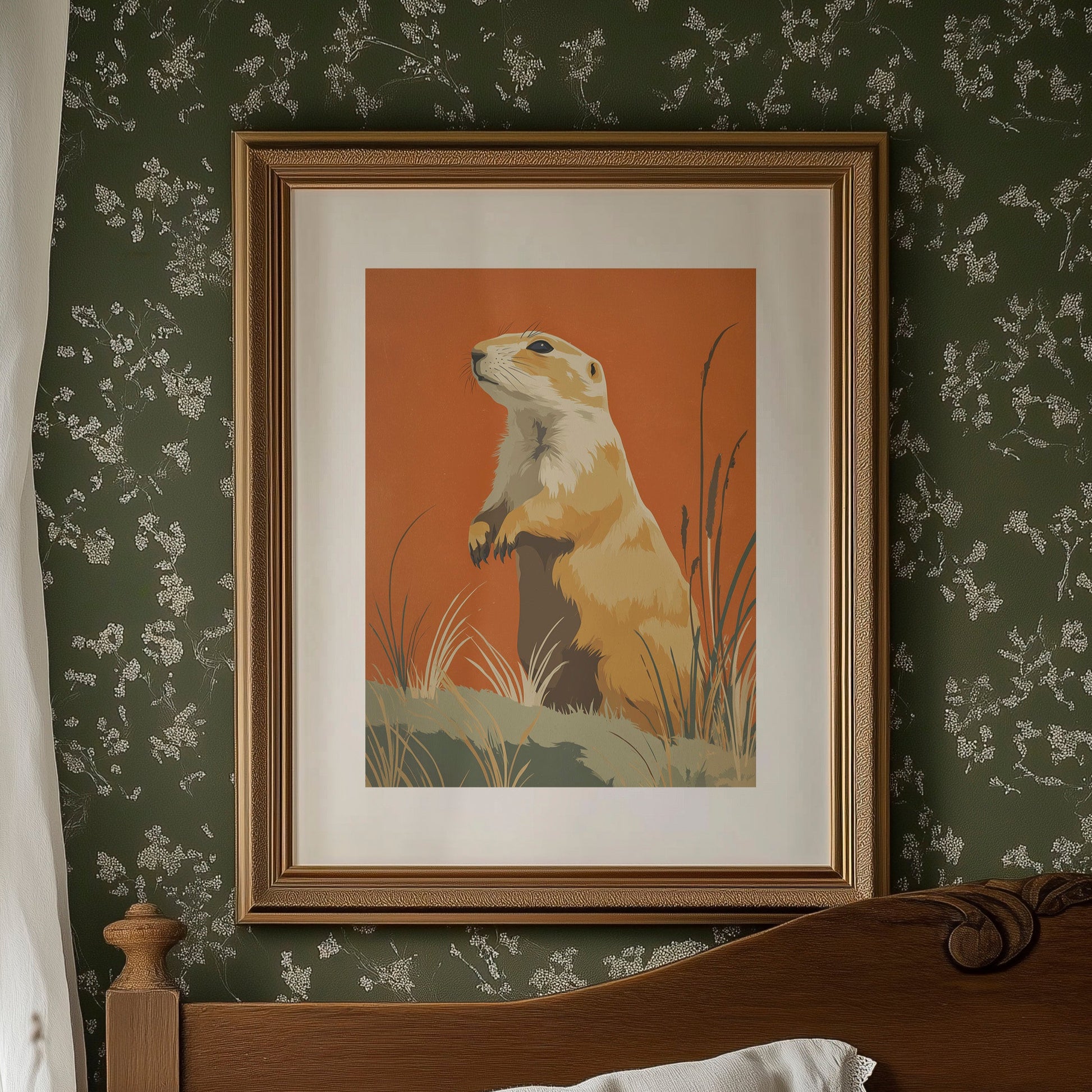 Prairie Dog Watches Autumn Unfold