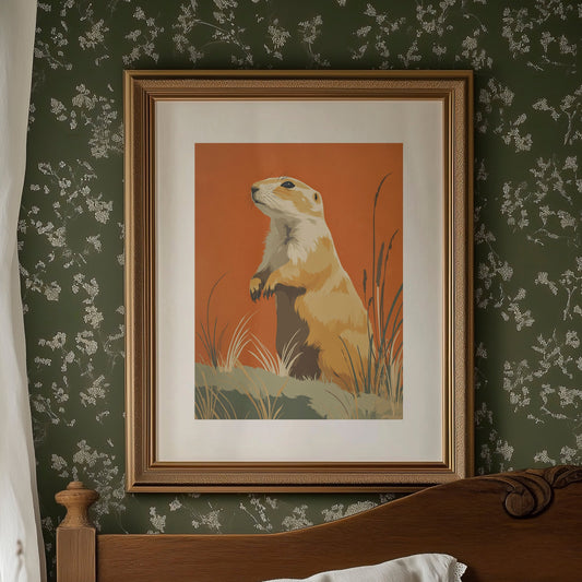 Prairie Dog Watches Autumn Unfold