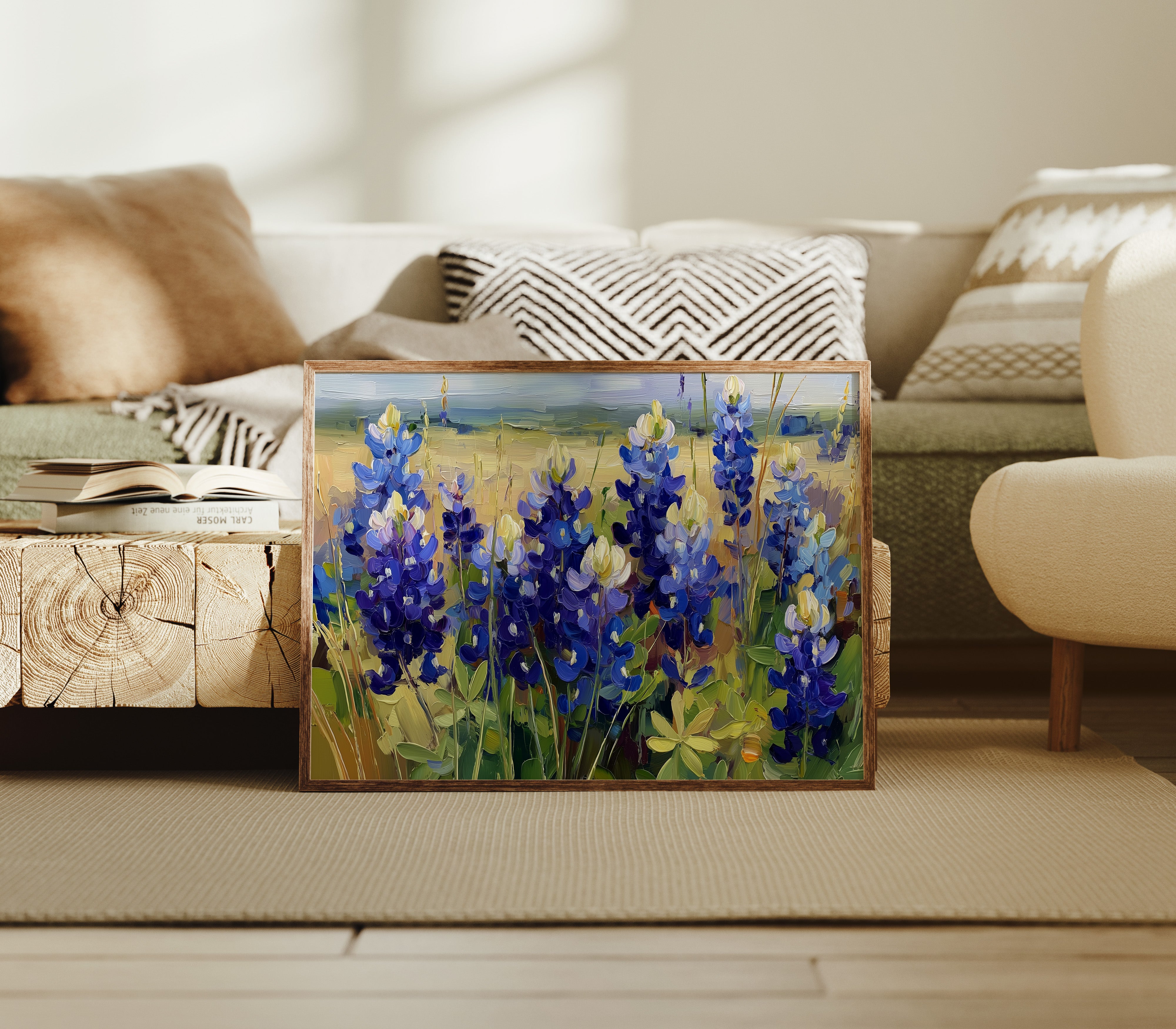 Bluebonnets Dance Under Prairie Light