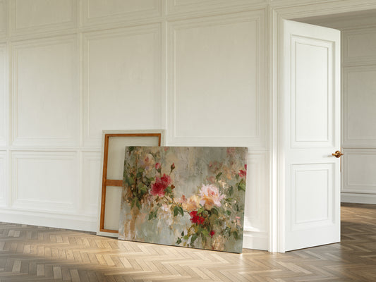 Petals Paint the Silent Wall