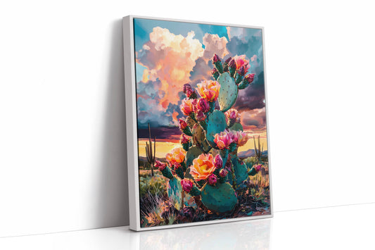 Desert Blooms Dance Against Thunder