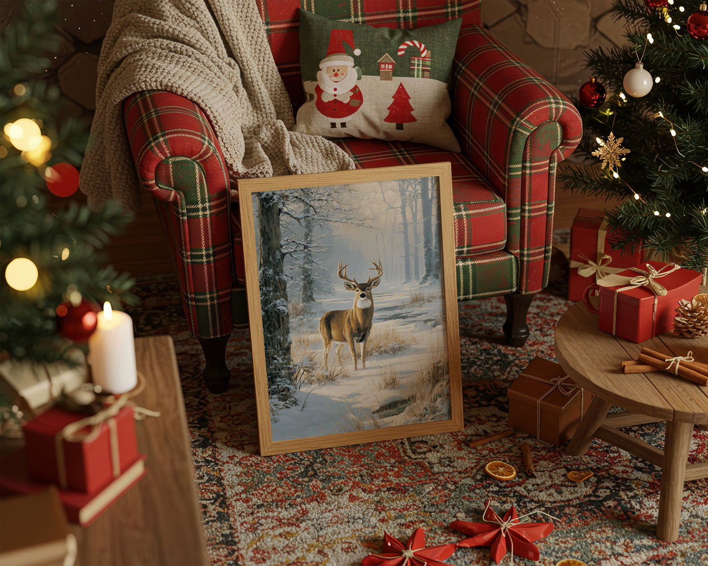 Winter Stag Meets Morning Light
