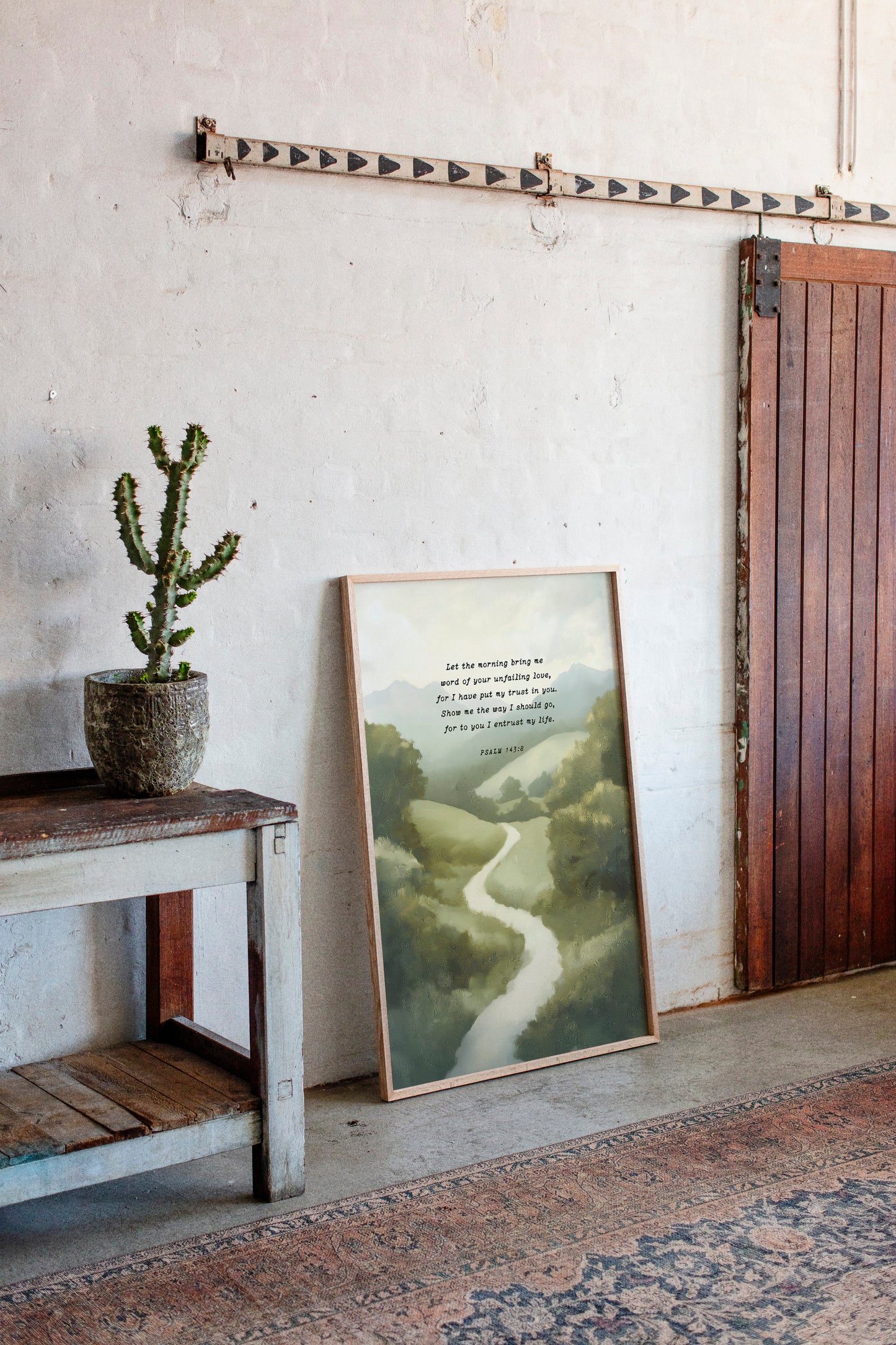 Guided Morning Path Psalm 143:8 Art Print