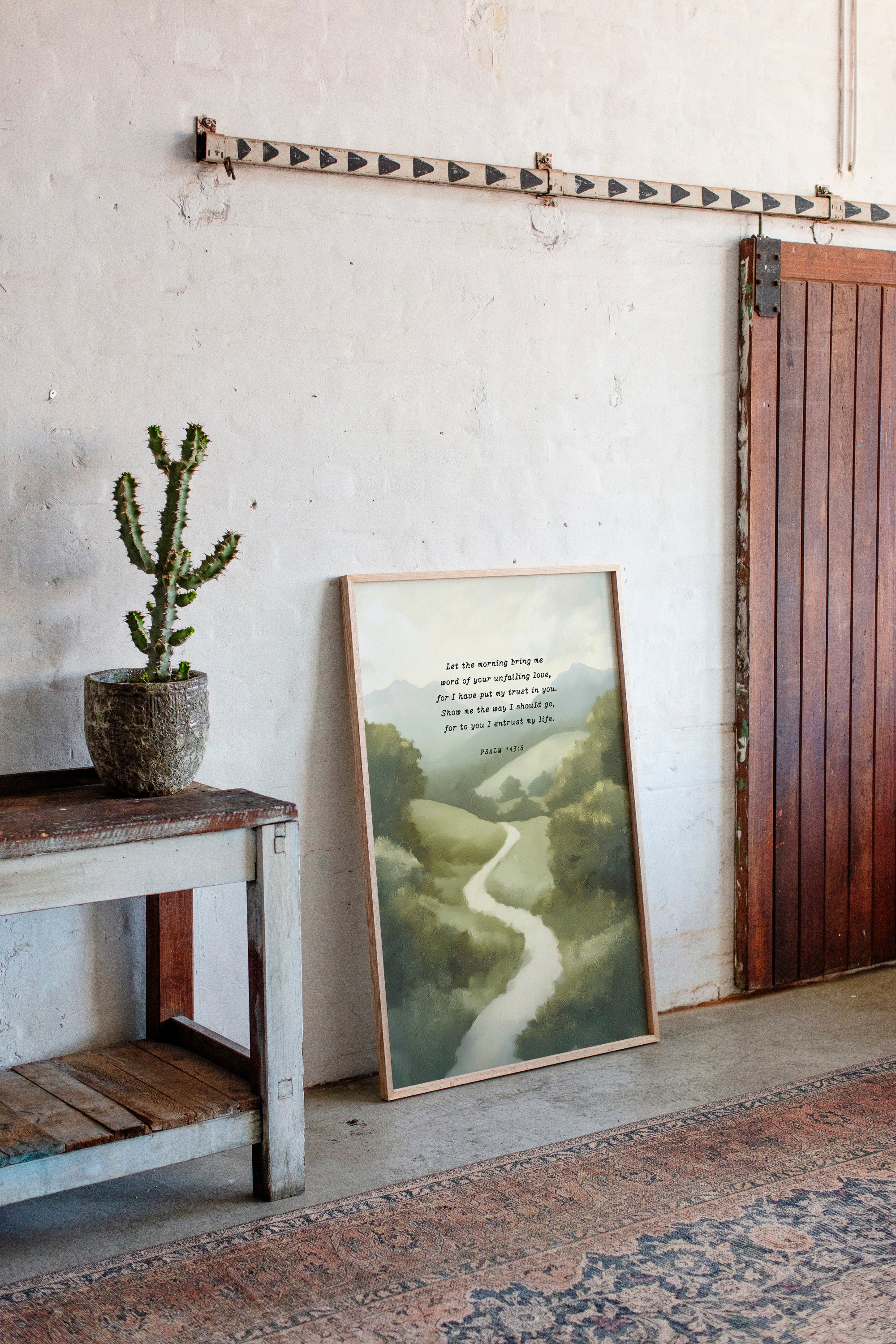 Guided Morning Path Psalm 143:8 Art Print