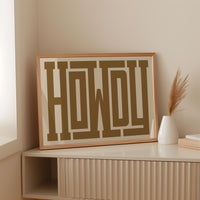 Bold Howdy Western Typography Print