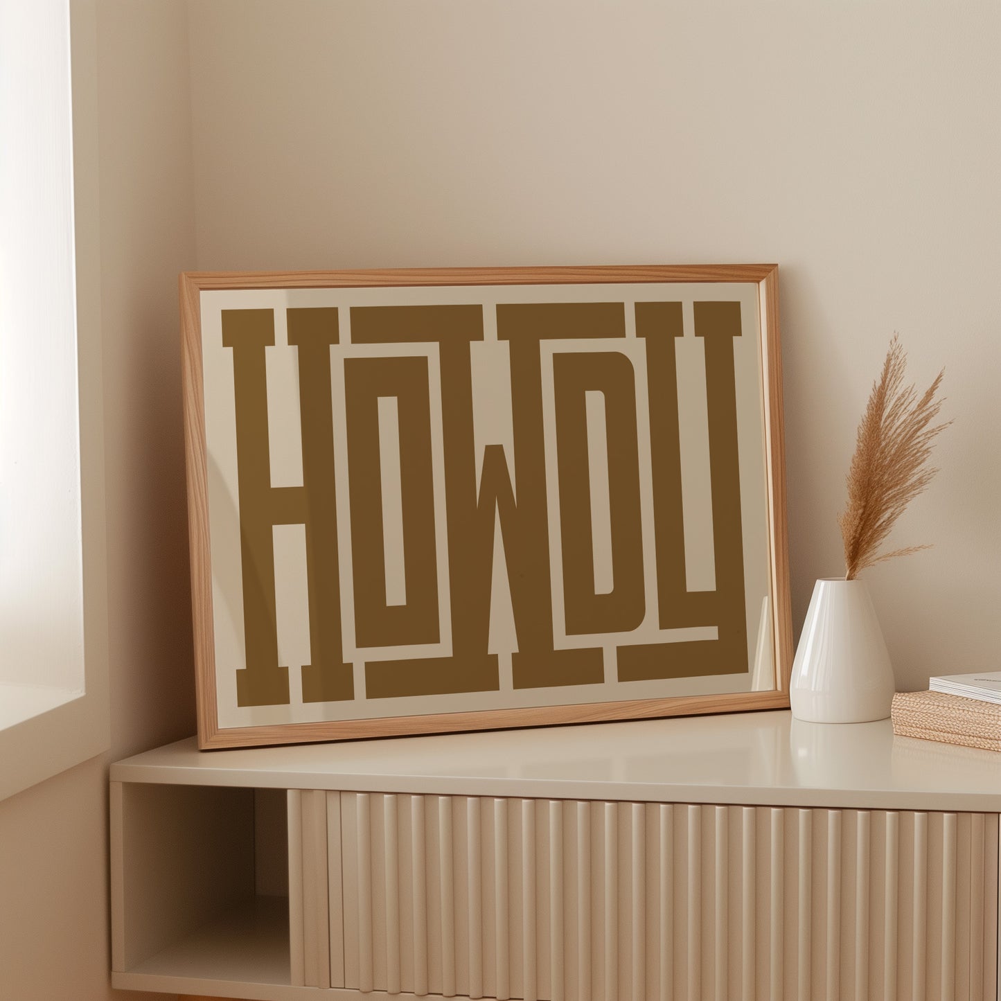 Bold Howdy Western Typography Print