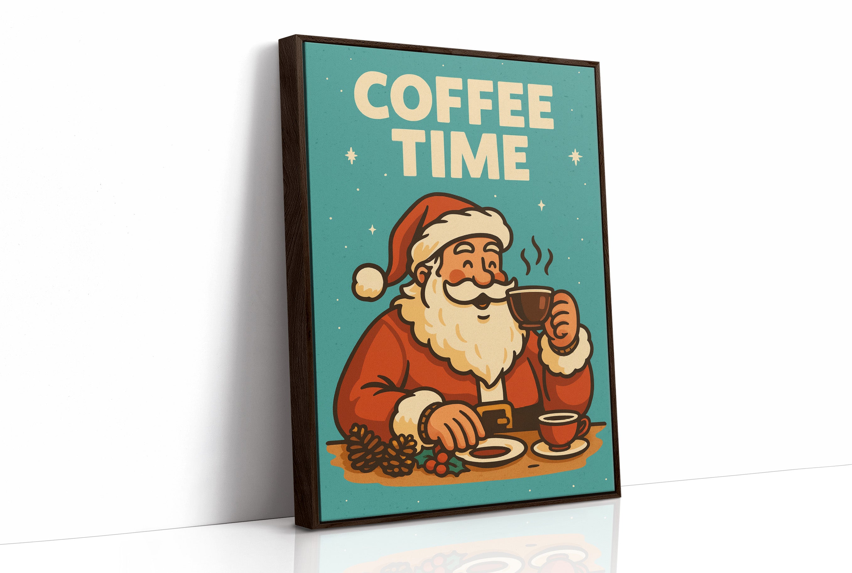 Santa Sips Before Morning Rush