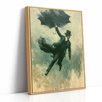 The Falling Gentleman — Victorian Surrealist Oil Print