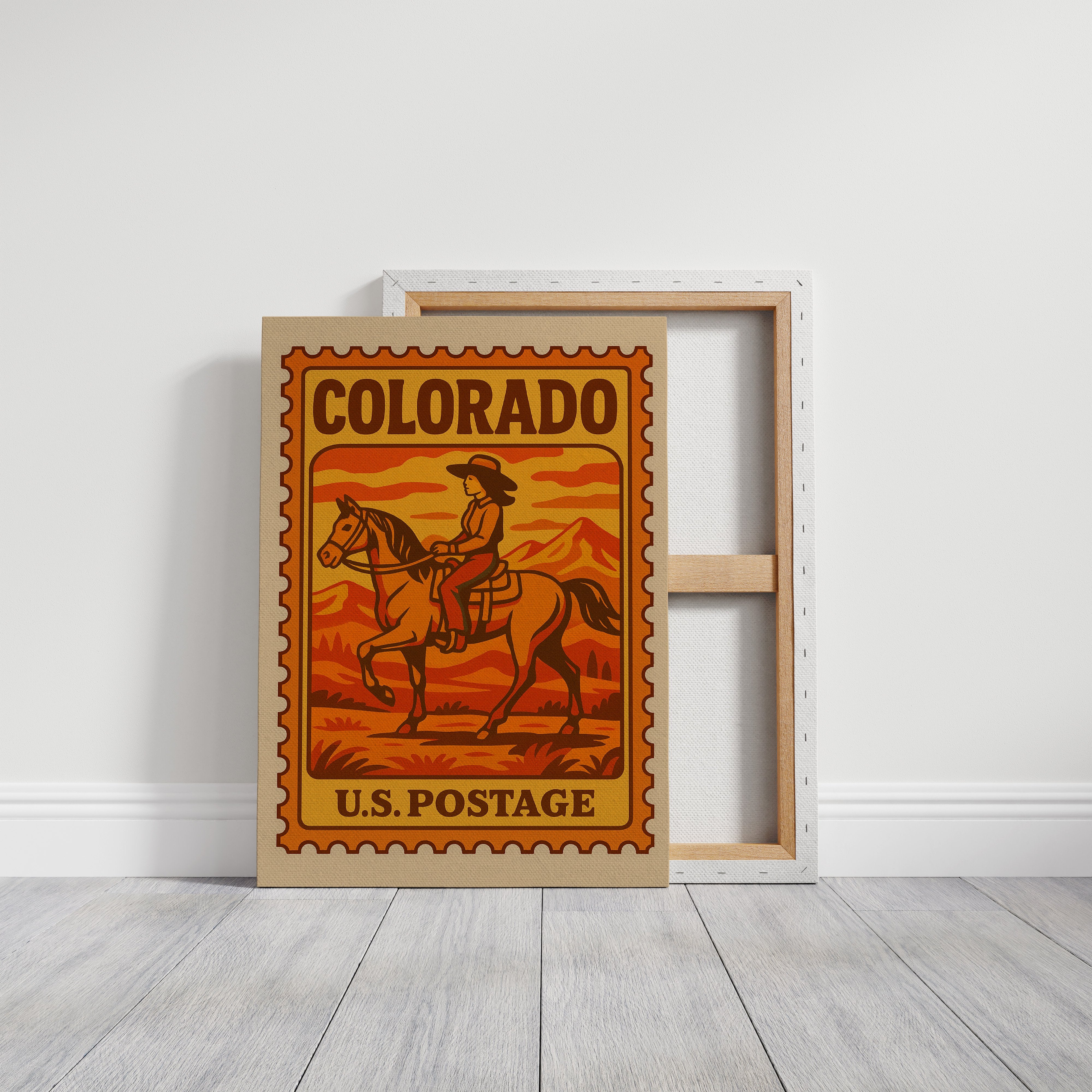 Sunset Trails On Postal Canvas