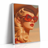 Sunset Hearts Frame Golden Hours