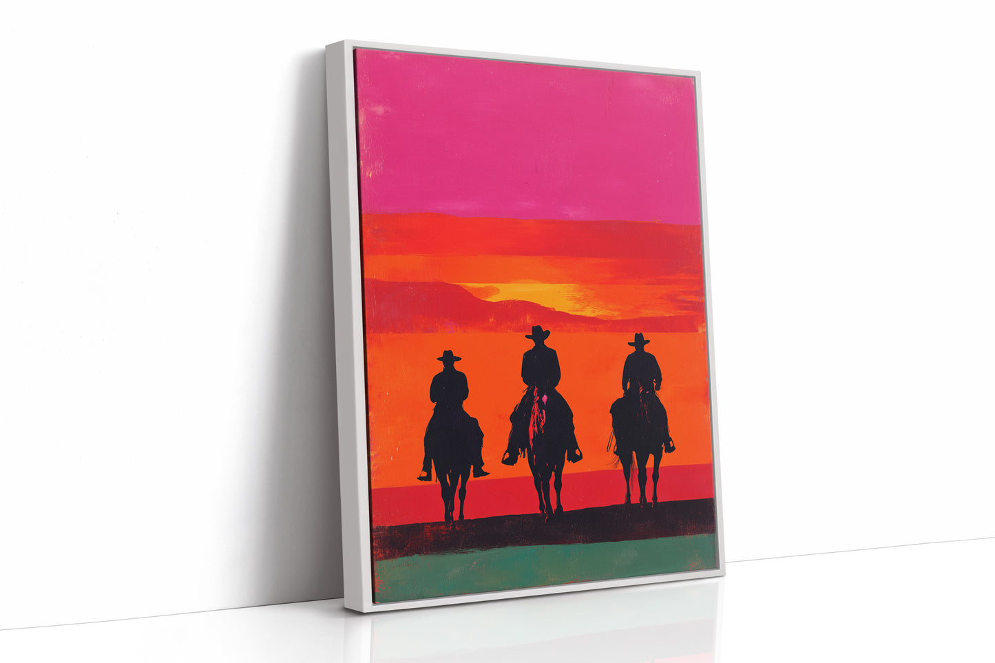 Sunset Calls Three Riders Home