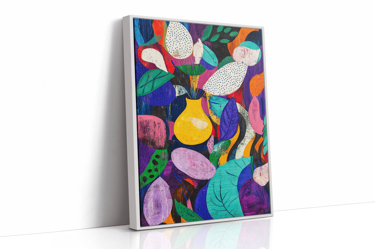 Yellow Vase Dances With Color