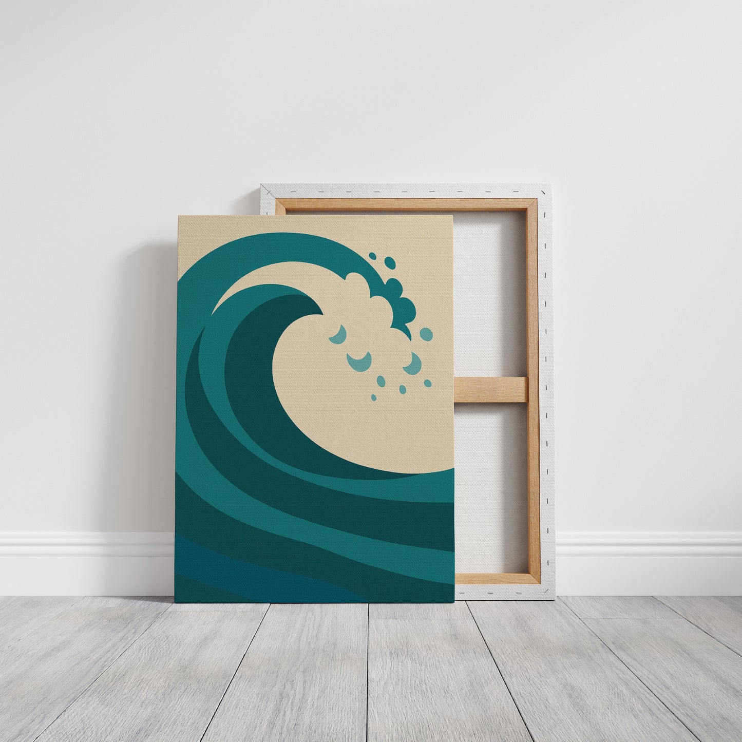 Teal Curl Meets Desert Calm