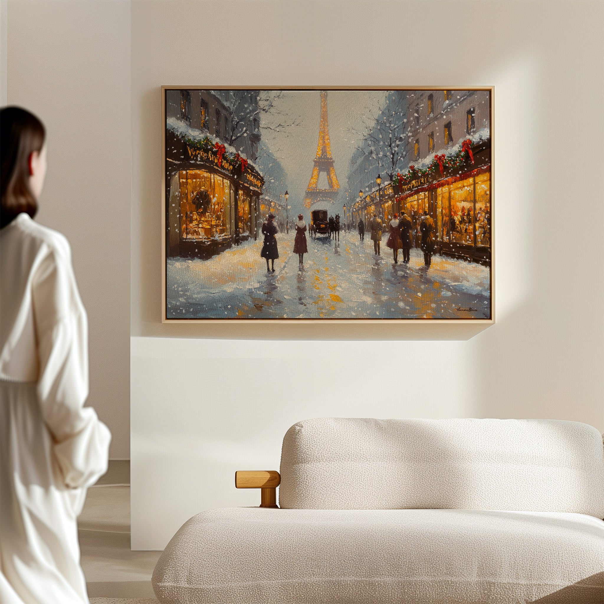 Winter Lights Glow On Paris Streets