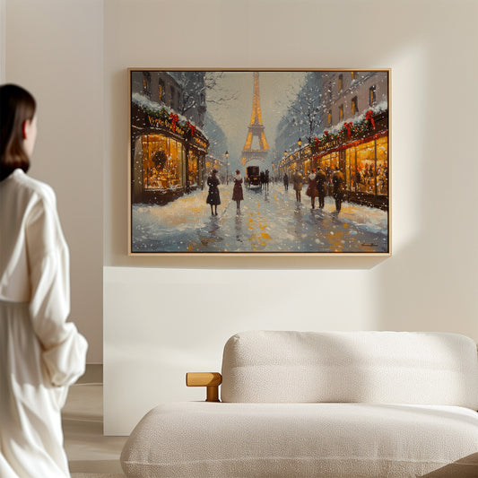 Winter Lights Glow On Paris Streets