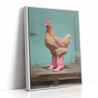 Cowgirl Chicken Struts Pink Boots