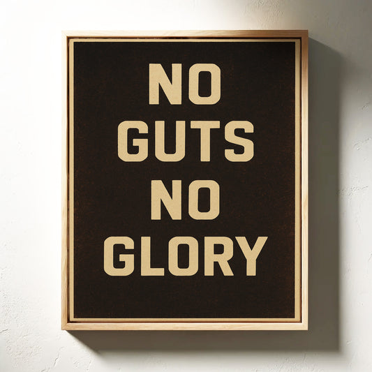 No Guts No Glory Vintage Poster