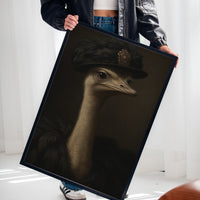 Ostrich in a Feathered Hat
