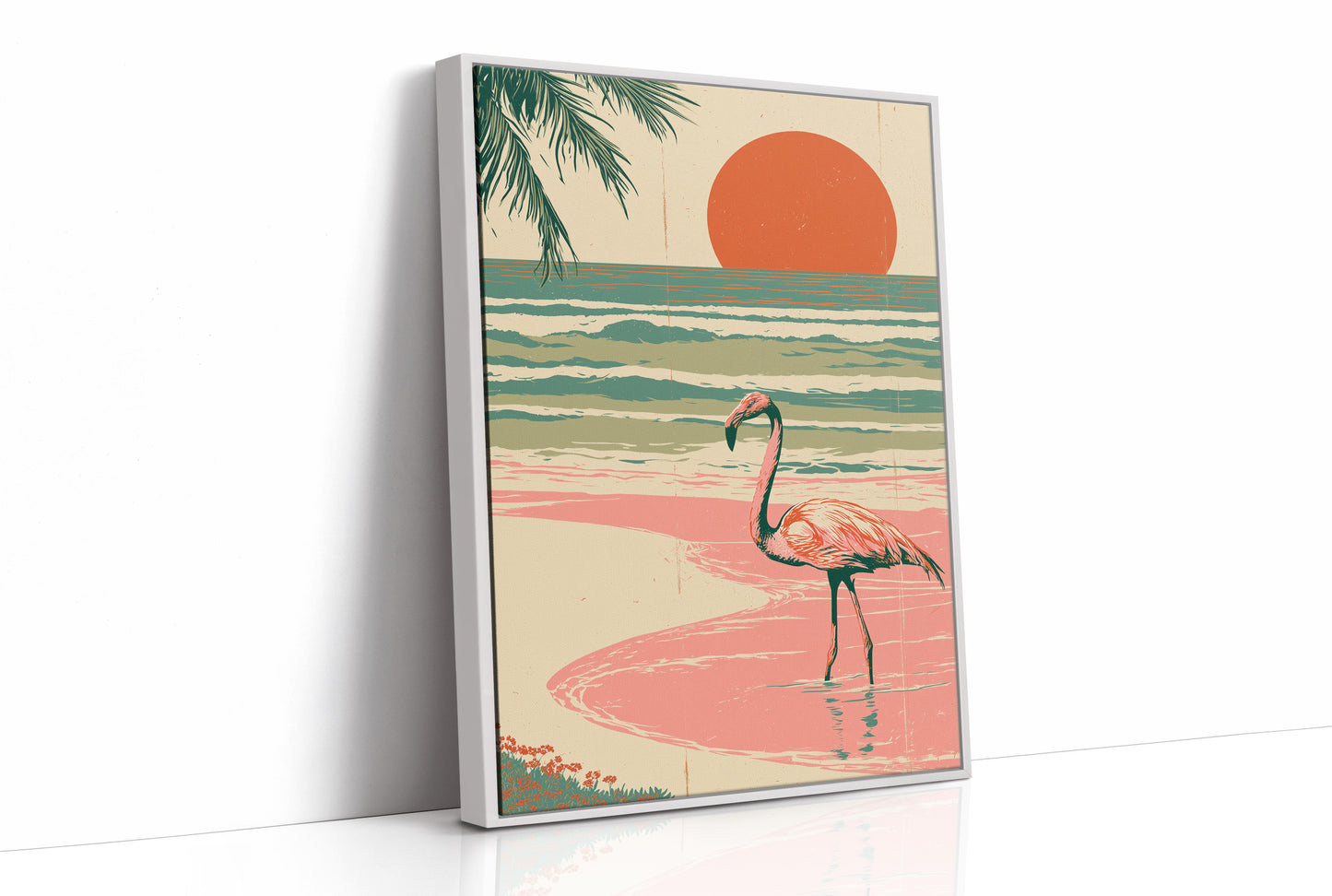 Flamingo Sunset Retro Escape