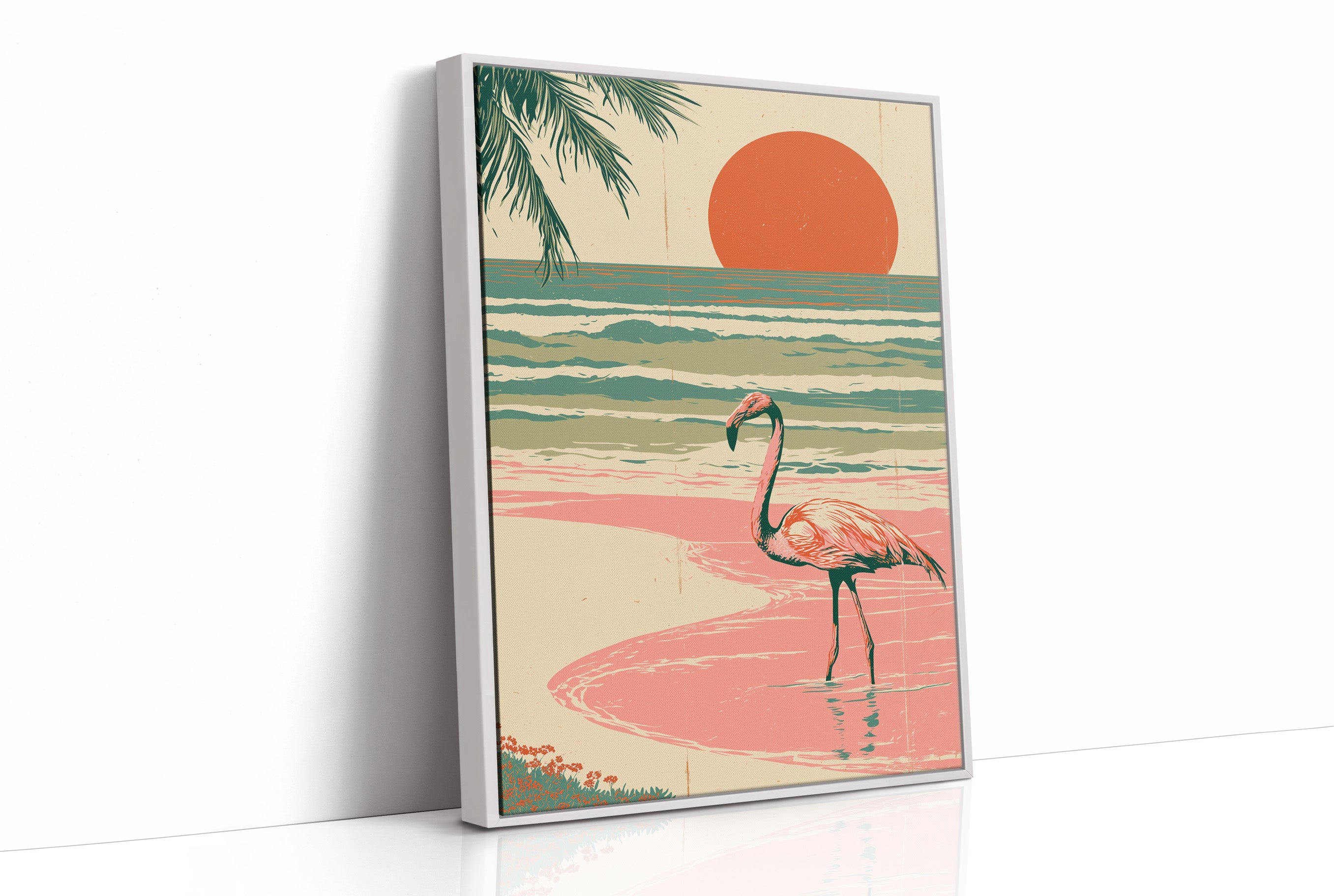 Flamingo Sunset Retro Escape
