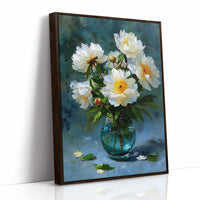 White Peonies on a Blue Afternoon