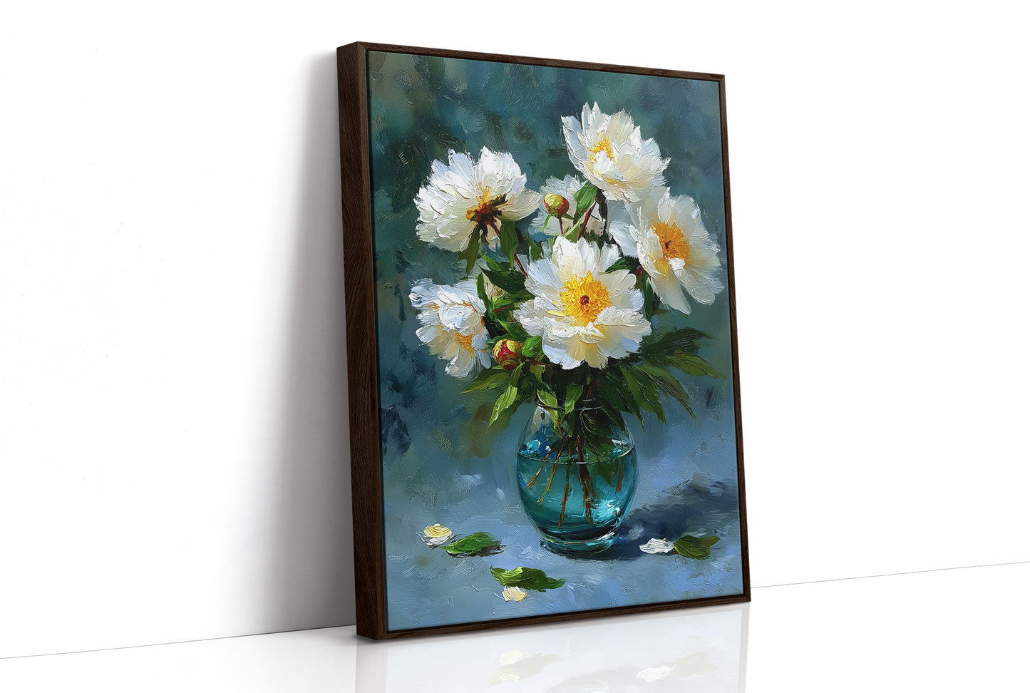 White Peonies on a Blue Afternoon