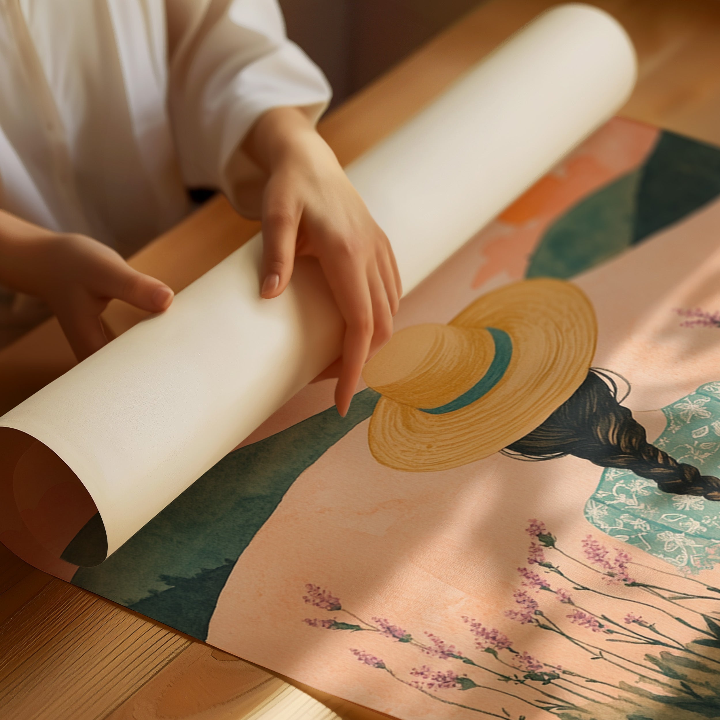 Sunset Stroll in Wildflower Dreams