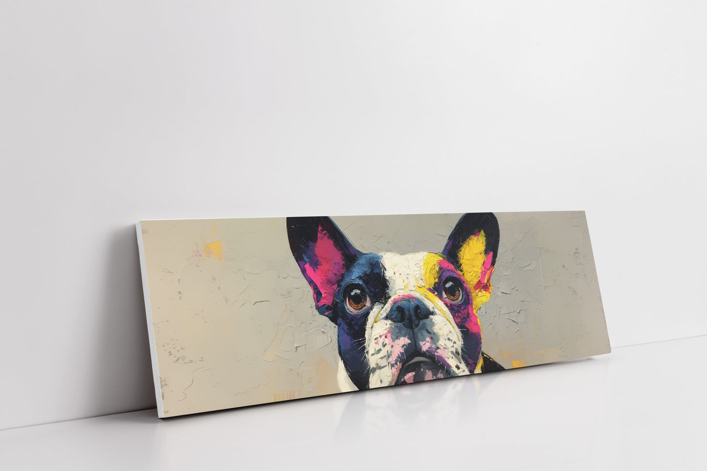 Color Burst Boston Terrier Portrait