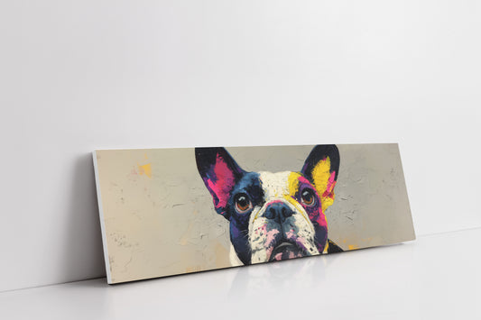 Color Burst Boston Terrier Portrait