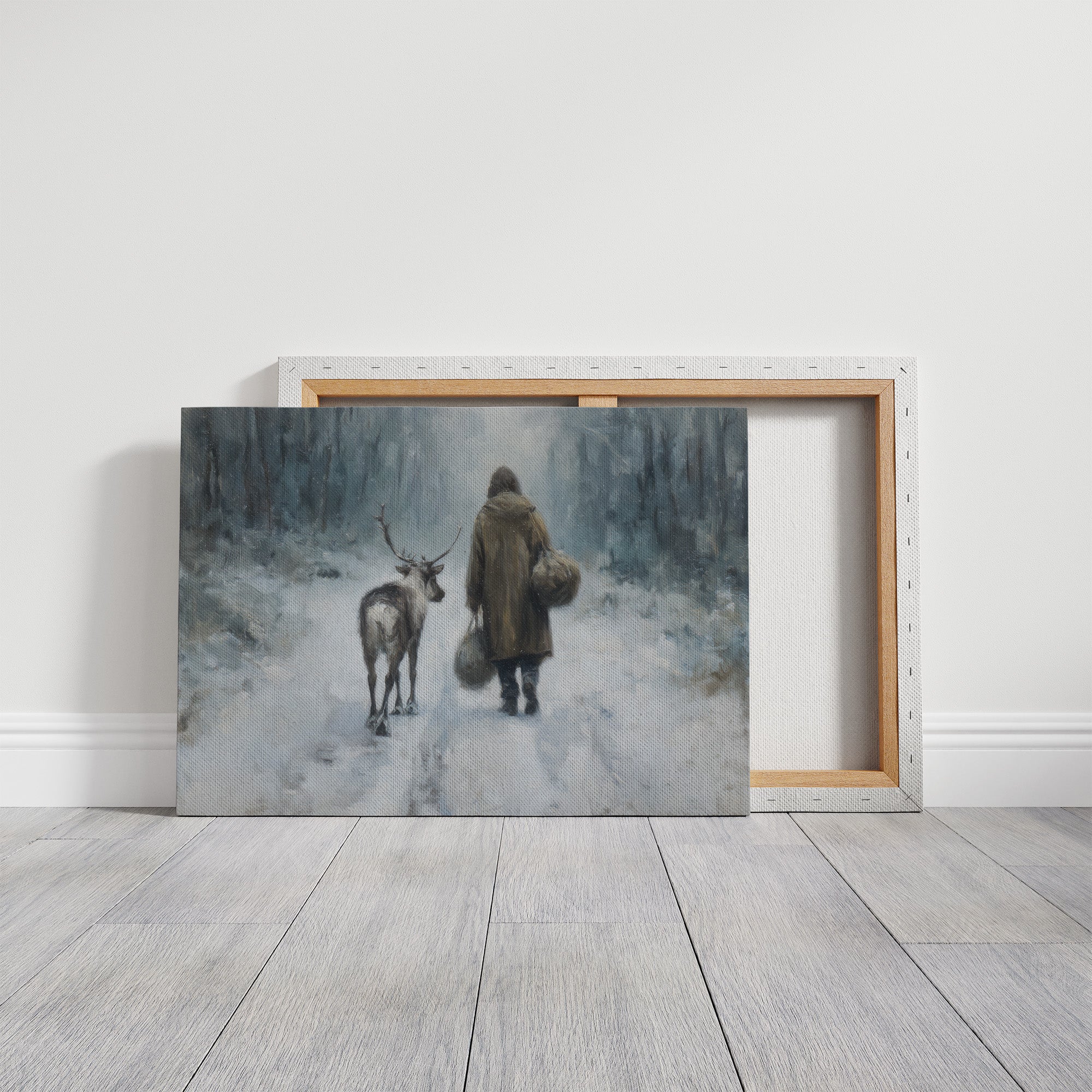 Winter Wanderers Through Misty Pines