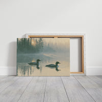 Loons, Misty Dawn Ripples